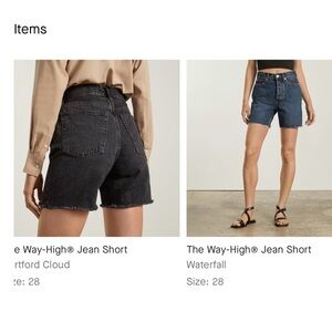 2 pairs of everlane shorts size 28